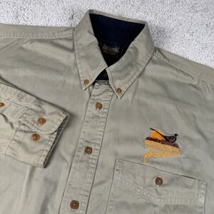 Dunbrooke Distinctive Images Mens Khaki Pheasants Forever Safari Shirt 8121 M